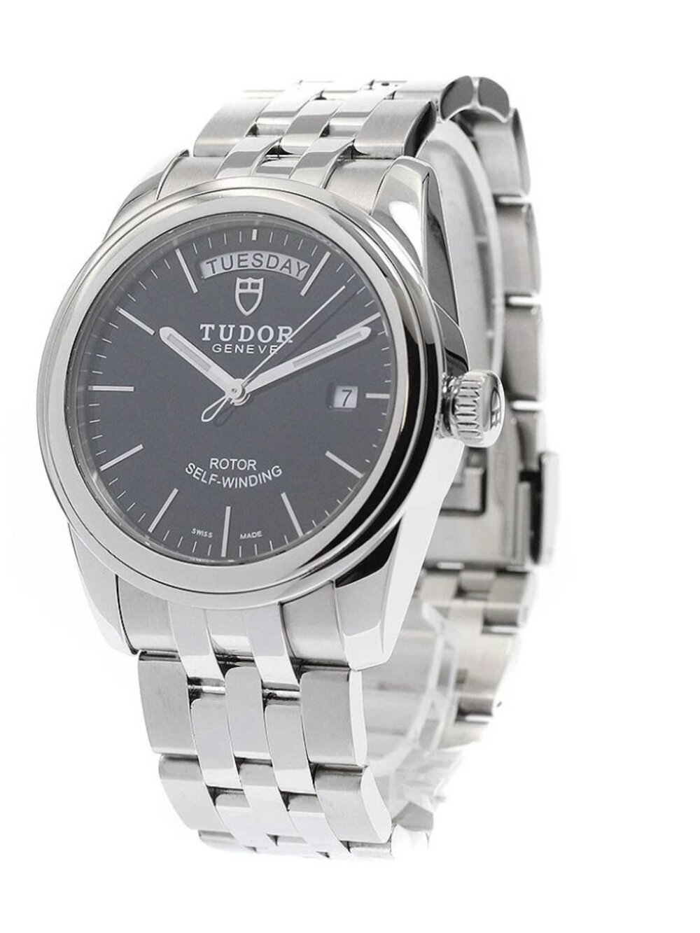 TUDOR Glamor Date Day 56000 black Dial Automatic Men's Watch_952780